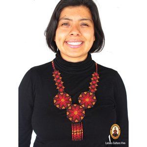 Beaded Mexican Necklace, Huichol Necklace, Mexican Necklace, Mexican Jewelry, Me